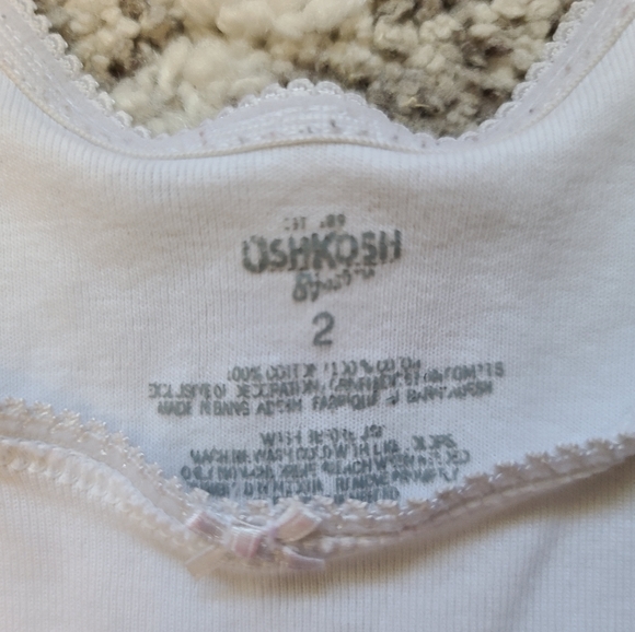 10 for $16 - OshKosh B'gosh Girls 2T White Undershirt/ Camisole - Picture 2 of 2